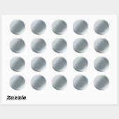 Stickers Sceau Dusty Blue Double Monogramme Faux W (Feuille)