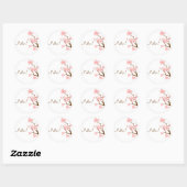 Stickers Sceau Enveloppe Fleurs de Cerise (Feuille)
