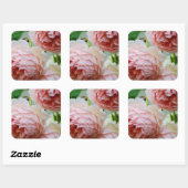 Stickers Sceau Enveloppe Peony Rose (Feuille)