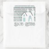 Stickers - Scène d'hiver de la menthe et gris (Sac)