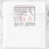 Stickers - Scène d'hiver rose et gris (Sac)