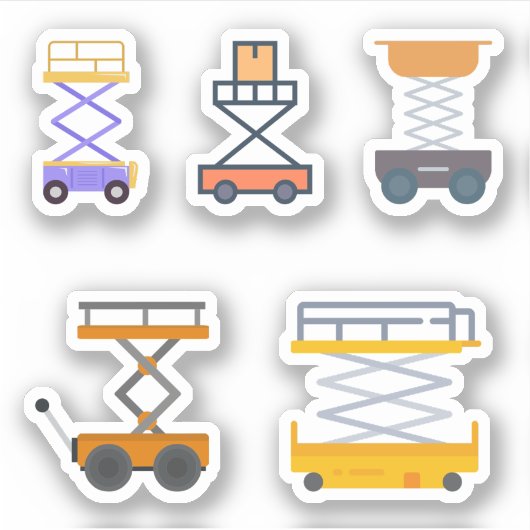 Stickers schaarlift (Voorkant)