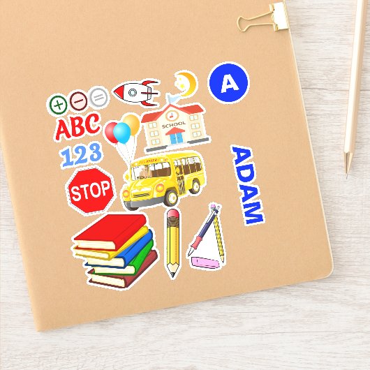 Stickers Scolaires Amusants (Activités Enfants) (Carnet)