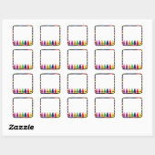 Stickers scolaires avec Crayons (Feuille)