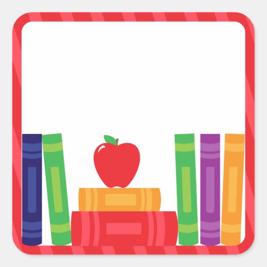 Stickers scolaires avec livres scolaires (Devant)