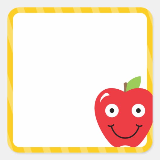 Stickers scolaires avec pomme de professeur (Devant)