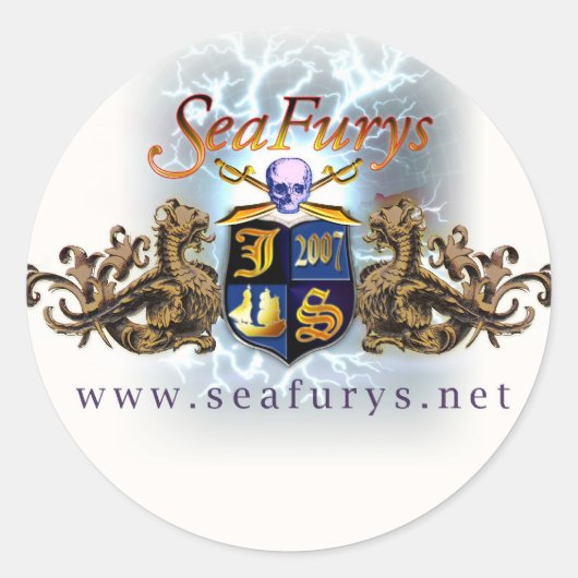 Stickers SeaFurys Shield (blanc) (Devant)