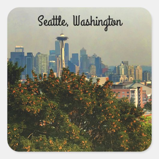 Stickers Seattle Skyline #1 (Devant)
