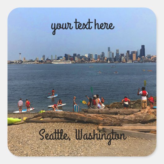 Stickers Seattle Skyline #4-1 (Devant)