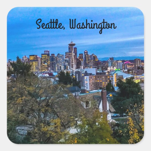Stickers Seattle Skyline #7 (Devant)