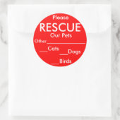 Stickers Secourt pour animaux (Sac)