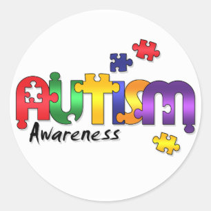 Stickers sensibilisation sur l'autisme Puzzle