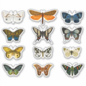 Stickers Set 1 papillon vintage - Flore classique (Devant)