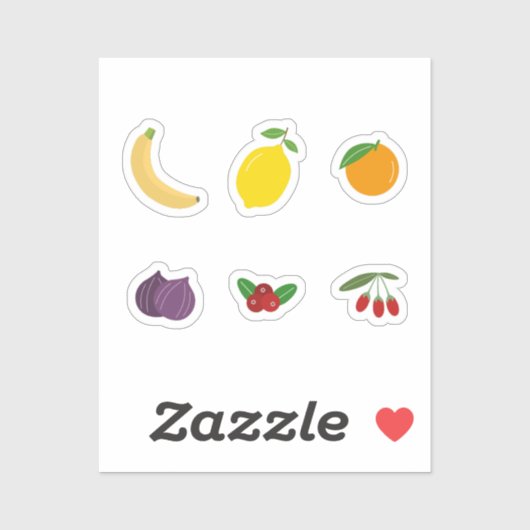 Stickers Set Fruits (Feuille)