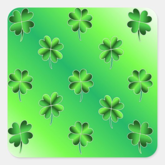 Stickers Shamrock brillants de la Saint Patrick (Devant)