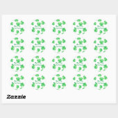 Stickers Shamrock d'anniversaire vert et heureux (Feuille)