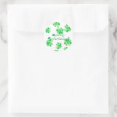 Stickers Shamrock d'anniversaire vert et heureux (Sac)
