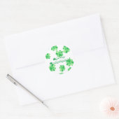 Stickers Shamrock d'anniversaire vert et heureux (Enveloppe)