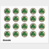 Stickers shamrock Et Céltic Knots Beige (Feuille)