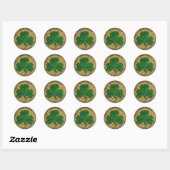 Stickers shamrock Et Céltic Knots Or (Feuille)