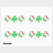 Stickers Shamrock Lucky Clover de la Saint Patrick (Feuille)