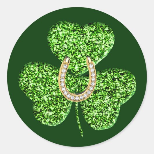 Stickers Shamrock parties scintillant Et Coin-Cord (Devant)
