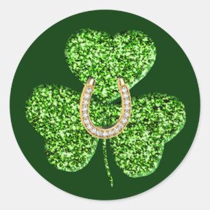 Stickers Shamrock parties scintillant Et Coin-Cord