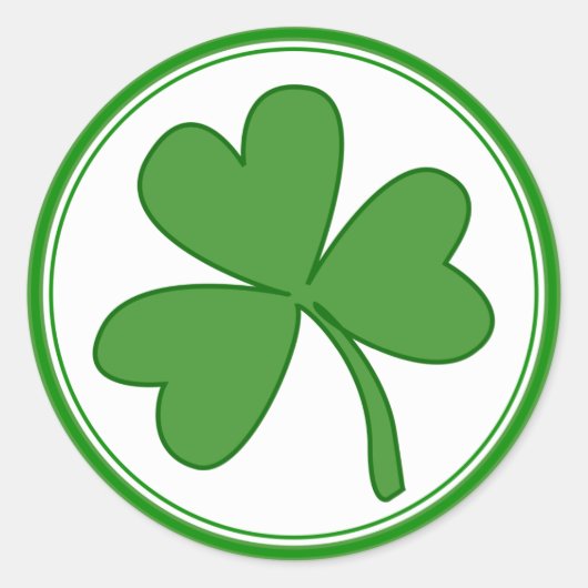 Stickers Shamrocks de la Saint Patrick's Day Vert (Devant)