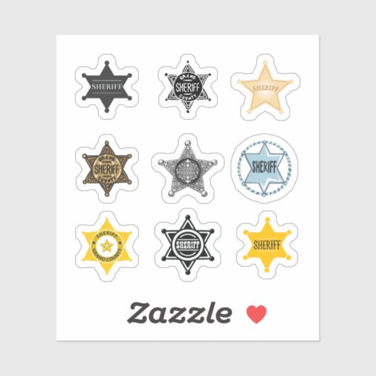 Stickers Sheriff (Feuille)