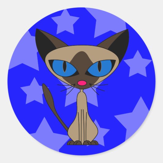 Stickers Siamese de dessin (Devant)