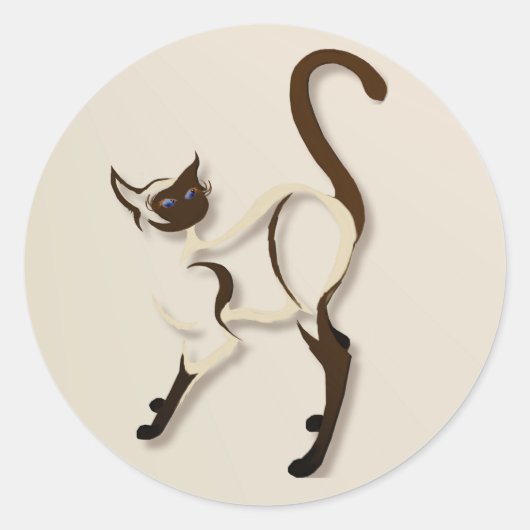 Stickers Siamese Kitty debout (Devant)