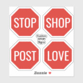 Stickers SIGNE STOP personnalisés (Feuille)