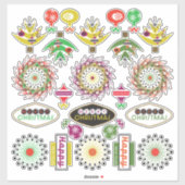 Stickers Signes de vacances (Feuille)