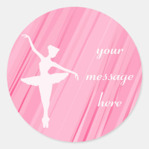 Stickers Silhouette Ballerina Rose