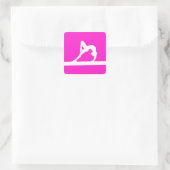 Stickers Silhouette de gymnaste rose (Sac)