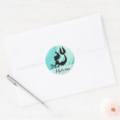 Stickers Silhouette de sirène turquoise (Enveloppe)