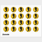 stickers "Silhouette féminine sur or" (Feuille)