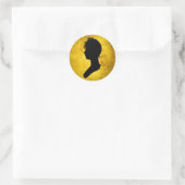 stickers "Silhouette féminine sur or" (Sac)