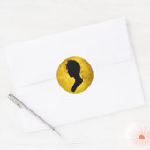 stickers "Silhouette féminine sur or" (Enveloppe)