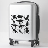 Stickers Silhouette Fierce Dinosaur Ensemble de on (Sur valise)