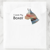 Stickers Silhouette personnalisables Boxer Dog (Sac)
