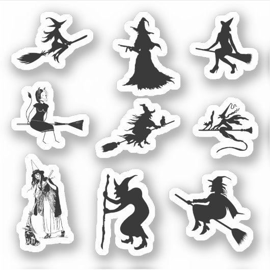 Stickers Silhouette Sorcière (Devant)