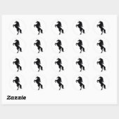 Stickers Silhouette Unicorne Noire (Feuille)