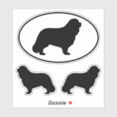 Stickers Silhouettes Cavalier King Charles Spaniel (Feuille)