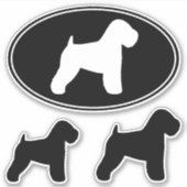 Stickers Silhouettes de Terrier à revêtement doux (Devant)