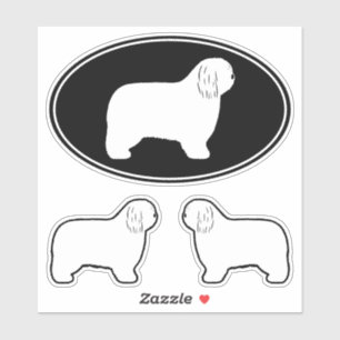 Stickers Silhouettes PON pour chien de laine polon