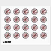 Stickers Silver et Flèche-neige rouge (Feuille)