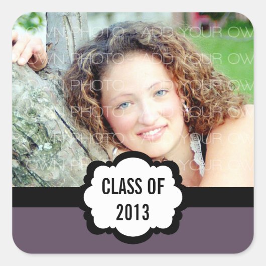 Stickers Simple Chic Graduation, Violet (Devant)