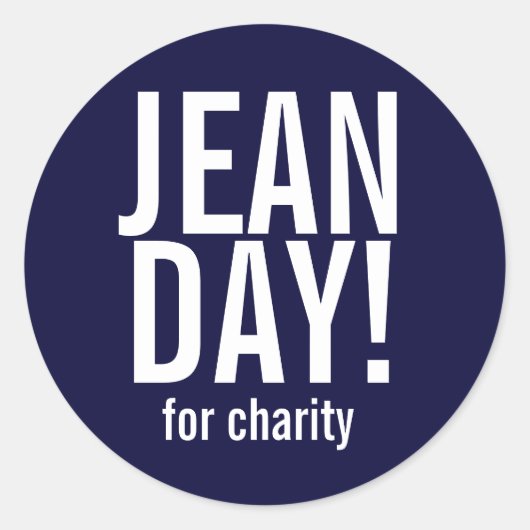 Stickers Simple Marine Blue Jean Day (Devant)
