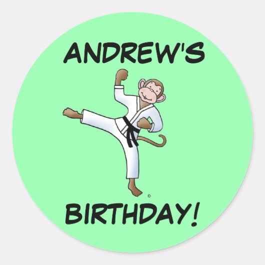 Stickers singe d'Andrew's Birthday Martial Arts (Devant)